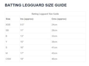 legguard size