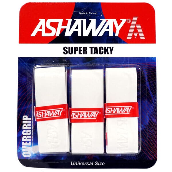 Ashaway Super Tacky Overgrips Pack Of 3 White