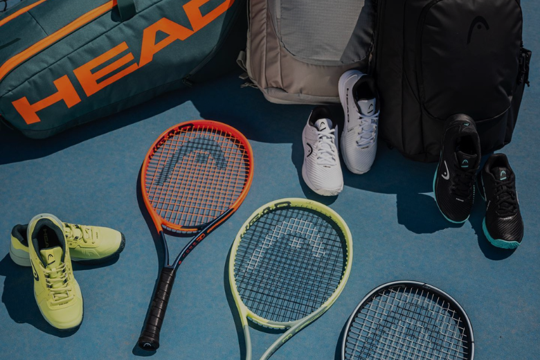 Tennis bags, racket, shoes banner ramcosports.com